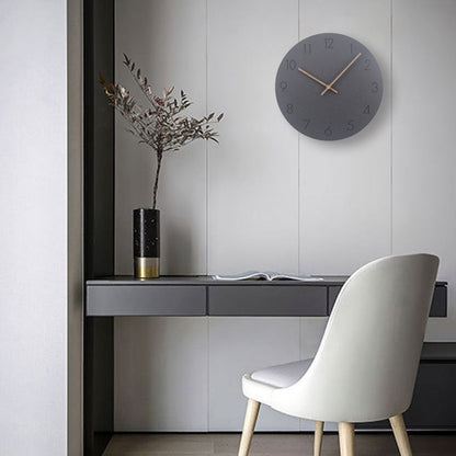 Wooden Scandinavian Wall Clock with Silent Mechanism