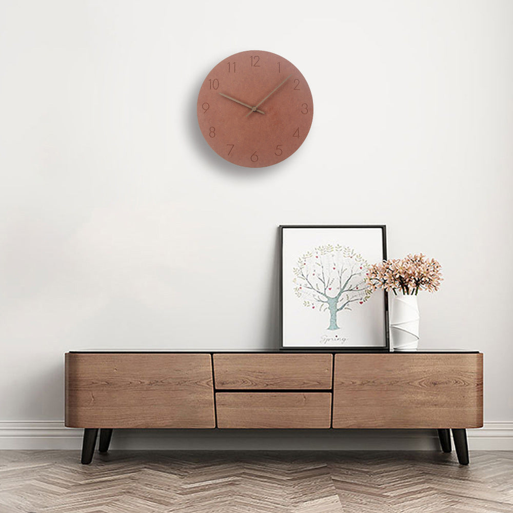 Wooden Scandinavian Wall Clock with Silent Mechanism
