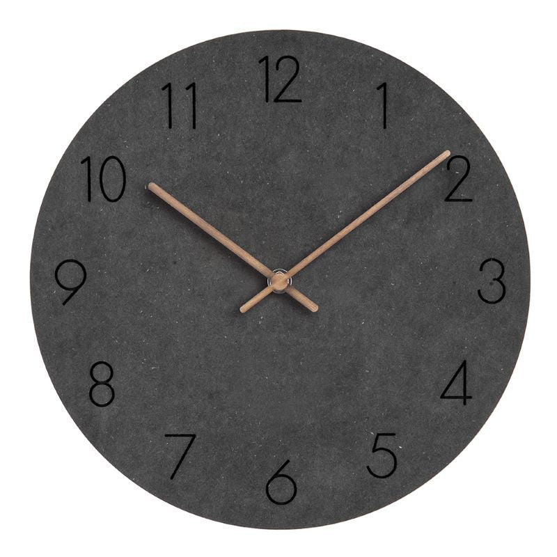 Wooden Scandinavian Wall Clock with Silent Mechanism