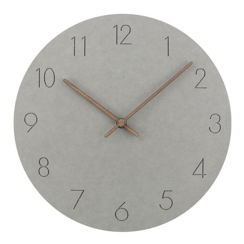 Wooden Scandinavian Wall Clock with Silent Mechanism