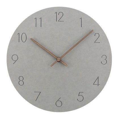 Wooden Scandinavian Wall Clock with Silent Mechanism