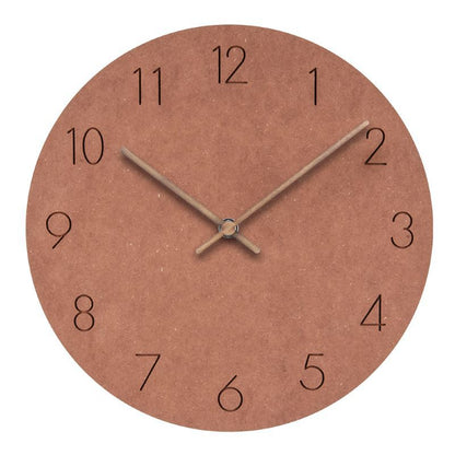 Wooden Scandinavian Wall Clock with Silent Mechanism