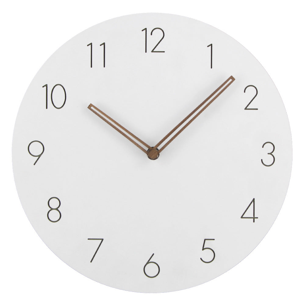 Wooden Scandinavian Wall Clock with Silent Mechanism