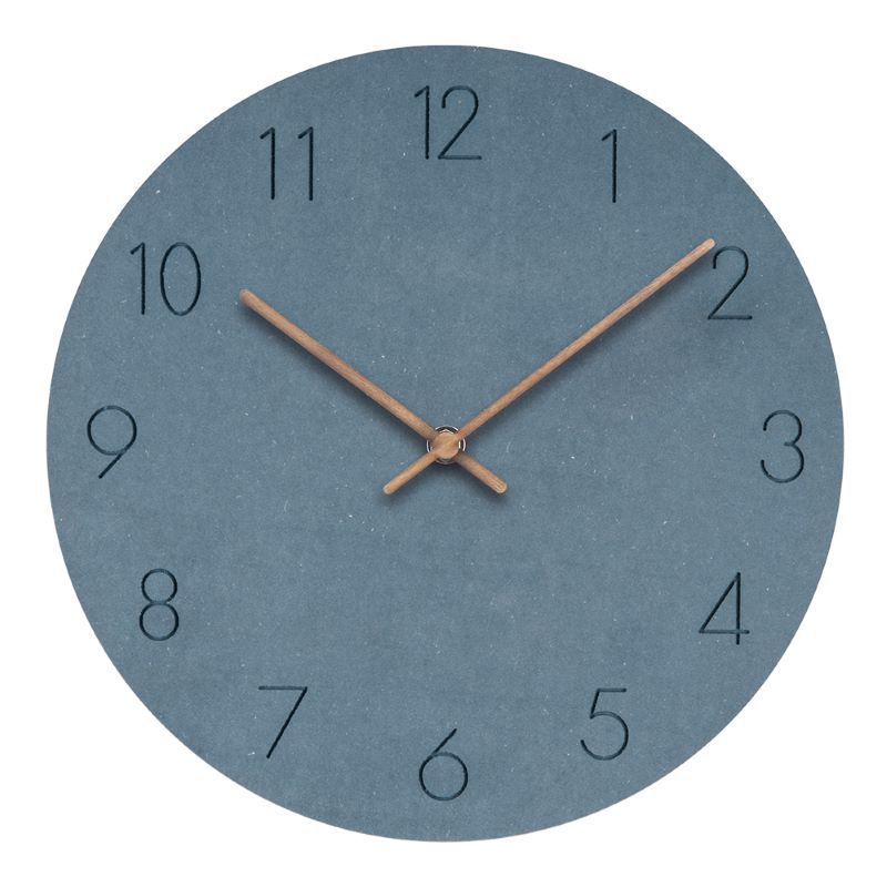 Wooden Scandinavian Wall Clock with Silent Mechanism