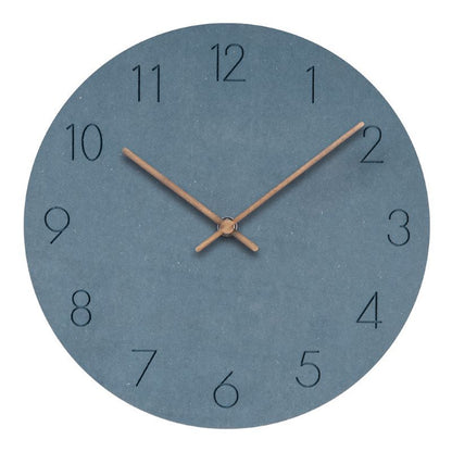 Wooden Scandinavian Wall Clock with Silent Mechanism