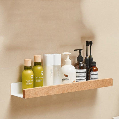 Woodify Wall Shelf No Drill Shower Caddy for Modern Bathrooms