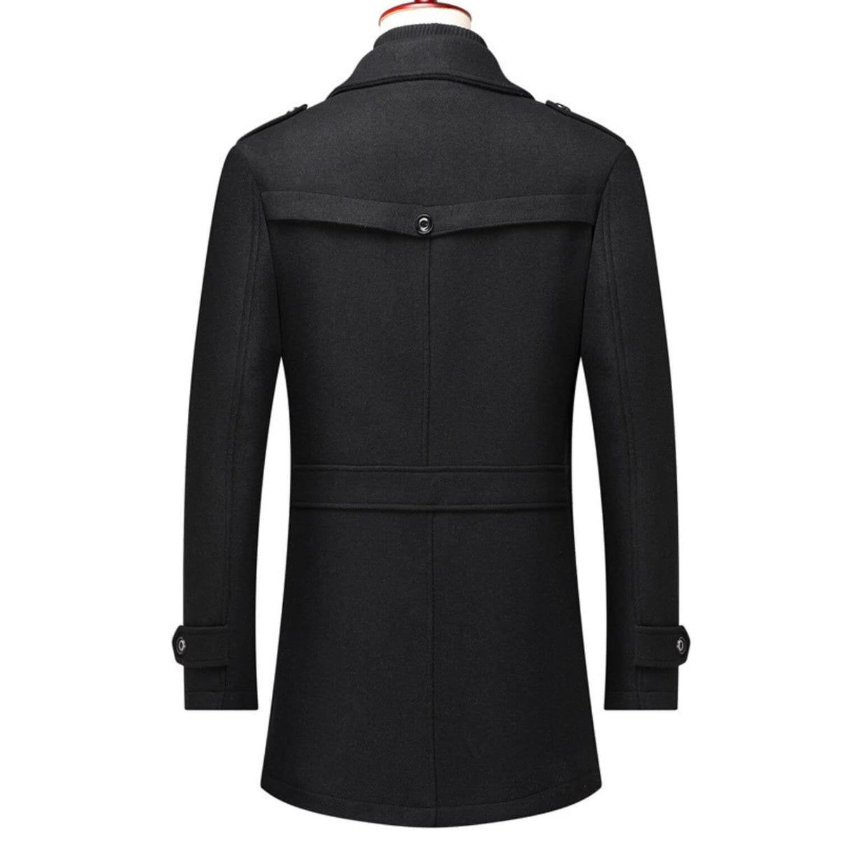Wool Blend Double Collar Winter Trench Coat