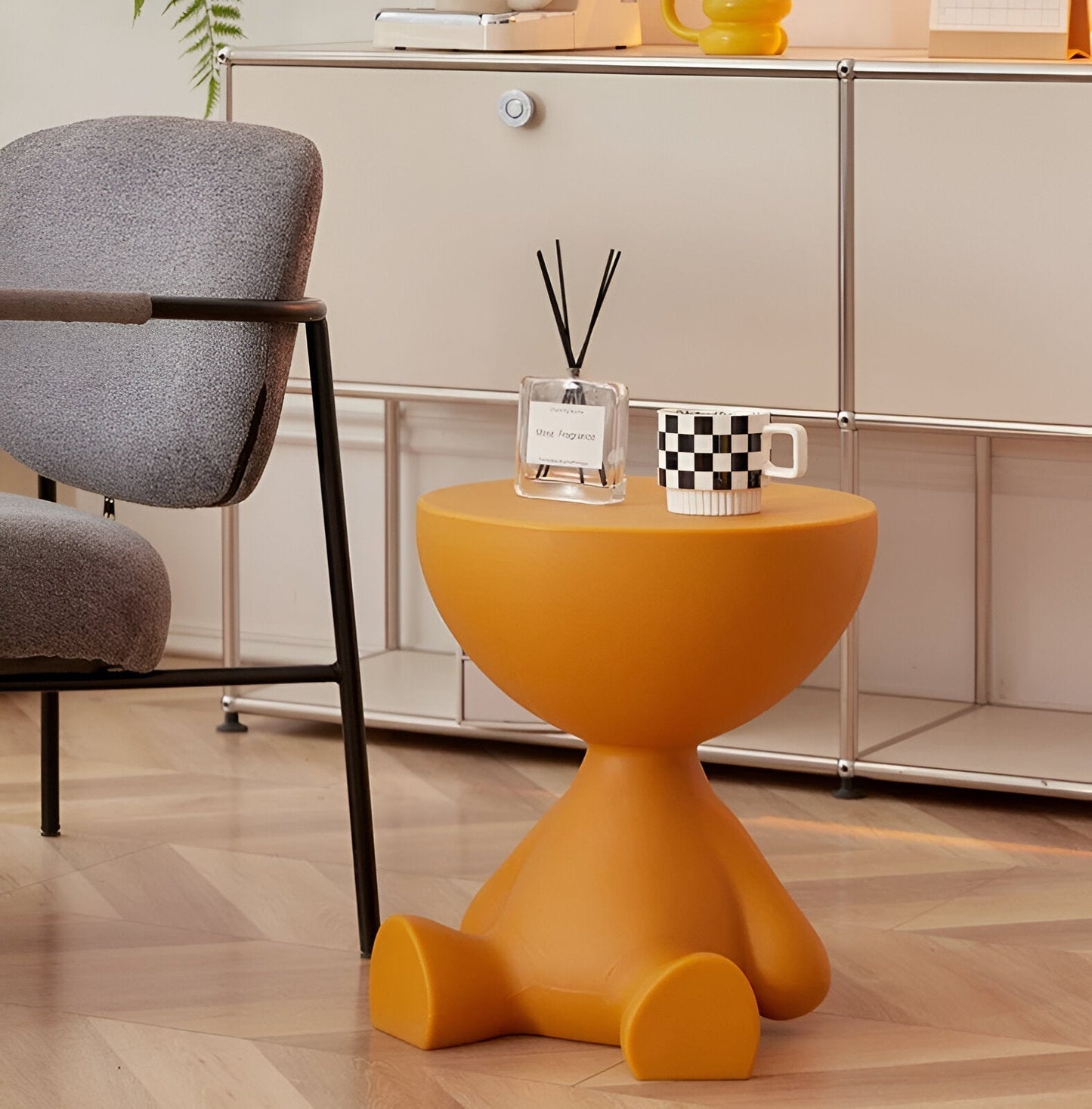 Ylix Round Coffee Table Modern Compact Side Table