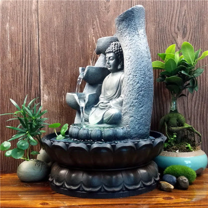 ZenFlow Buddha Indoor Water Fountain Calm Home Decor