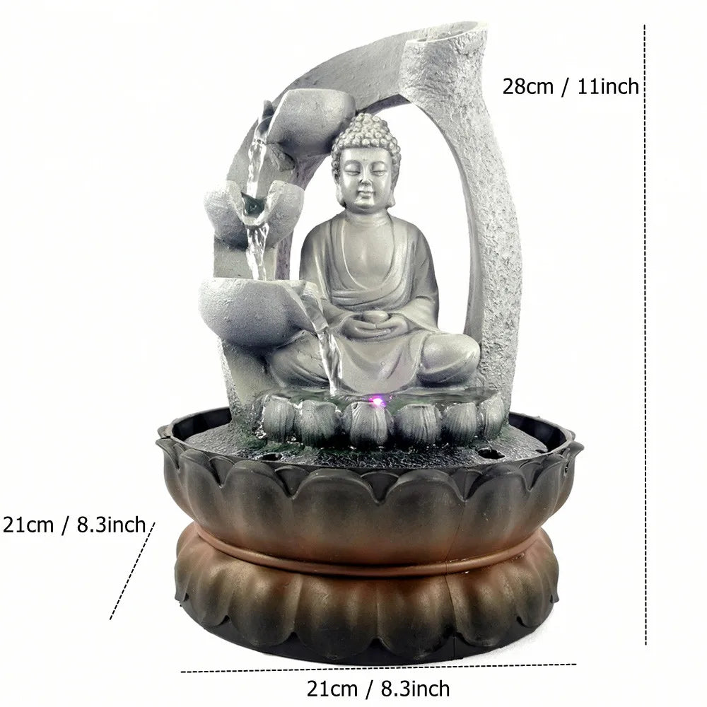 ZenFlow Buddha Indoor Water Fountain Calm Home Decor