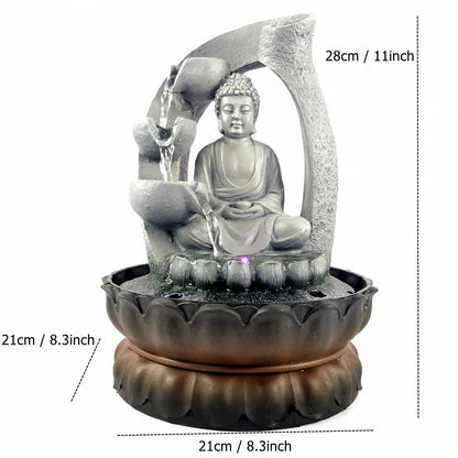 ZenFlow Buddha Indoor Water Fountain Calm Home Decor