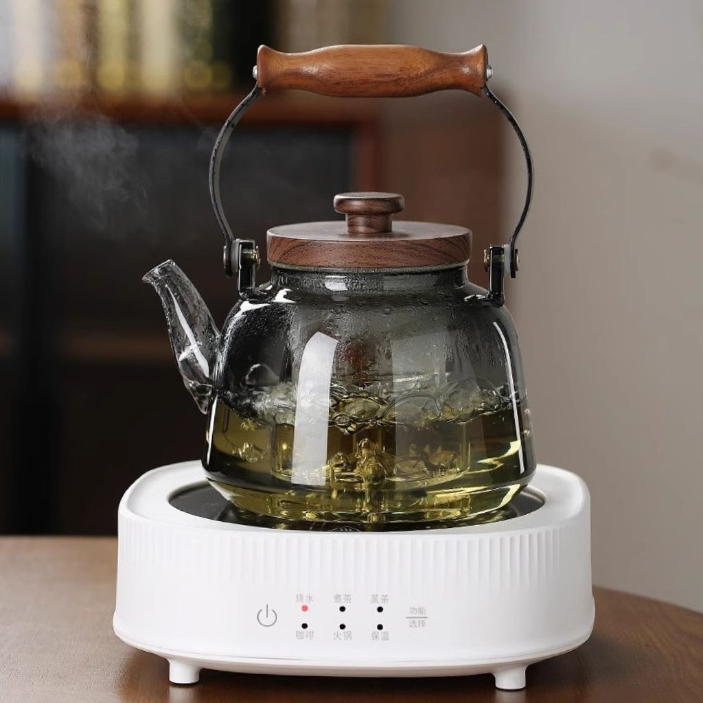 Zoie Glass Teapot with Infuser Wooden Handle 1000ml