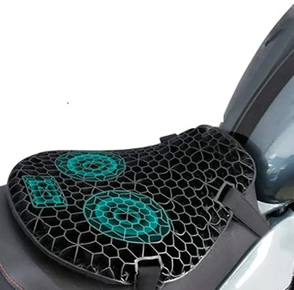 HoneyRide Motorcycle Seat Cushion with 3D Honeycomb Shock Relief Support