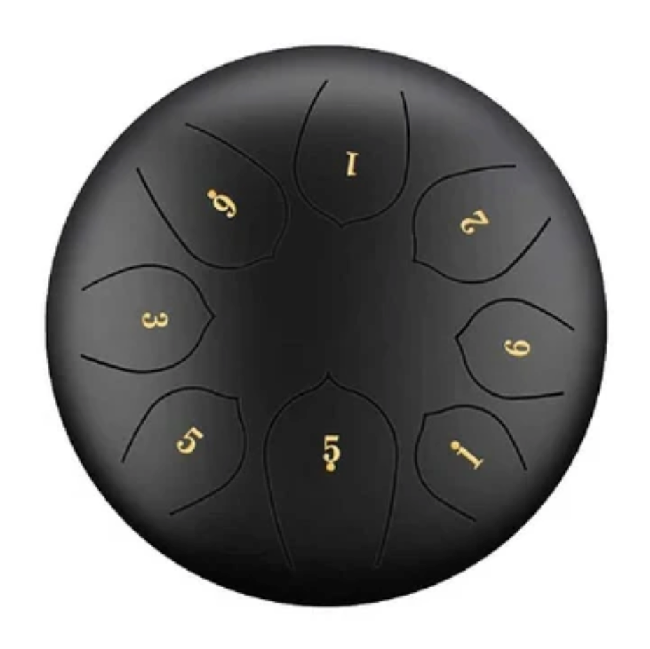 6-Inch Steel Tongue Drum with Mallets and Carrying Bag