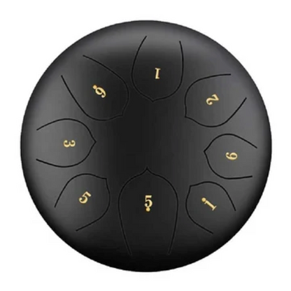 6-Inch Steel Tongue Drum with Mallets and Carrying Bag